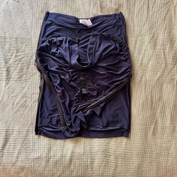 Cache Navy Ruched Pencil Skirt - Picture 5 of 8